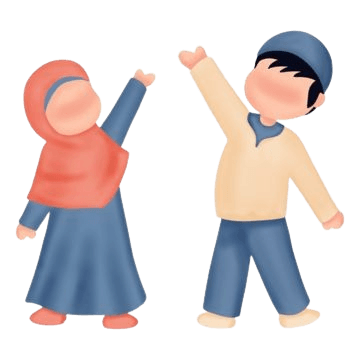 Muslim children celebrating